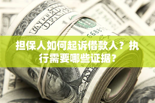 济南担保人如何起诉借款人？执行需要哪些证据？