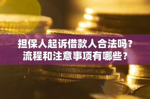 济南担保人起诉借款人合法吗？流程和注意事项有哪些？