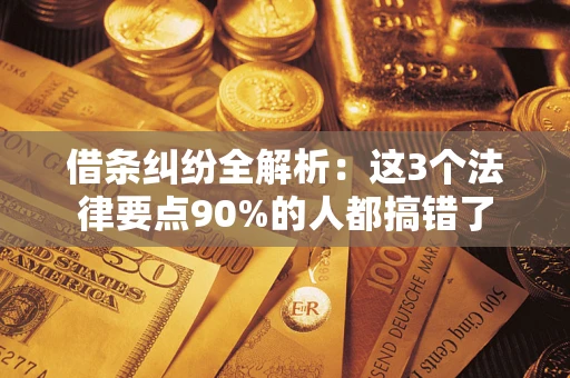 济南借条纠纷全解析：这3个法律要点90%的人都搞错了