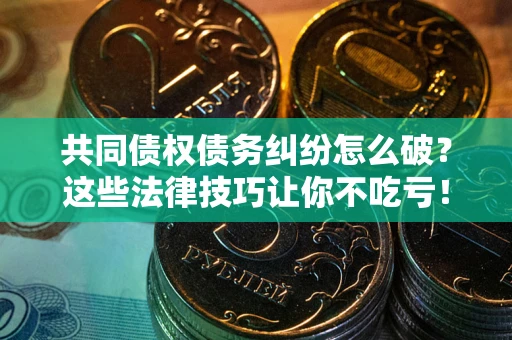 济南共同债权债务纠纷怎么破？这些法律技巧让你不吃亏！